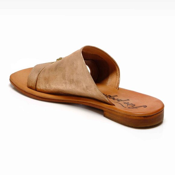 🎉LAST CHANCE🎉 FREE PEOPLE Mila Minimal Flat Sandals / Rose Gold - Picture 5 of 10